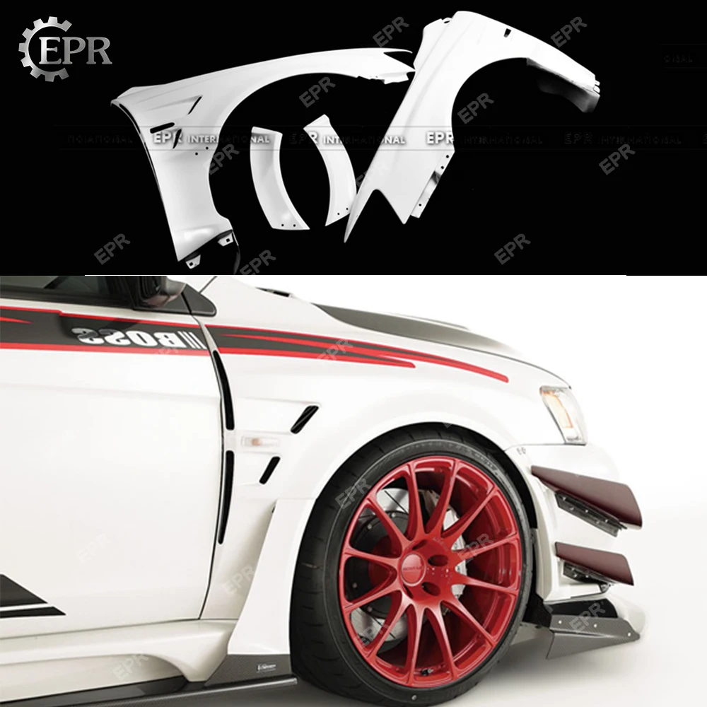Для EVO 10 Varis Wide Ver. Более широкое стекло волокно переднее крыло + 35 мм (4 шт) отделка