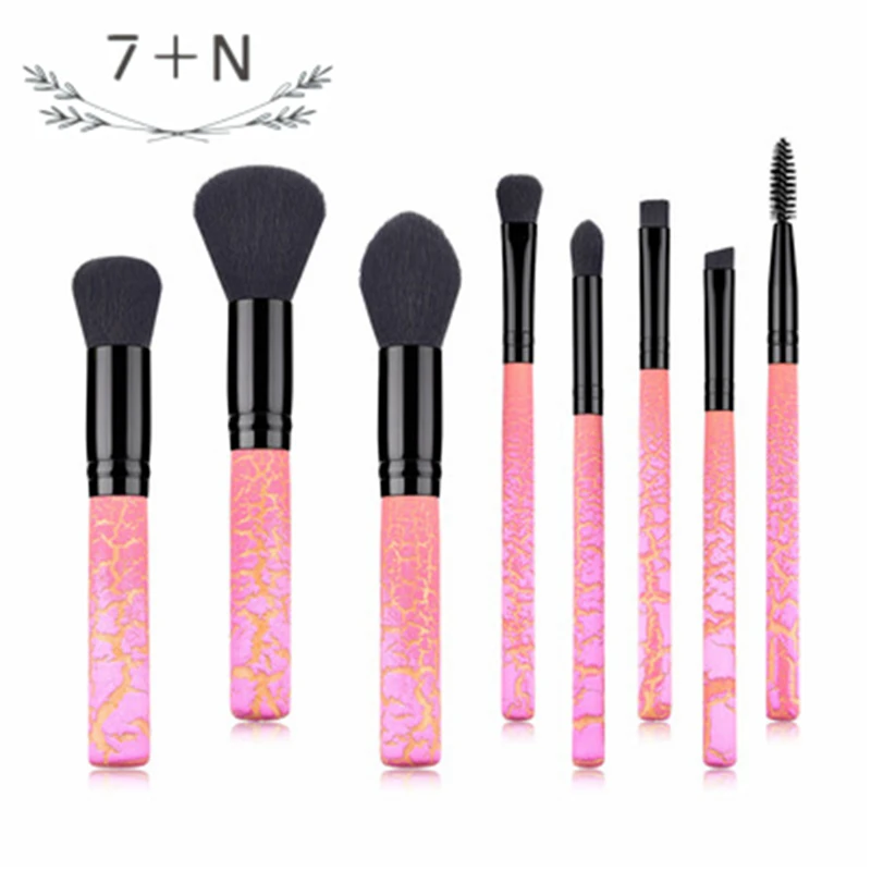 

8Pcs Colorful Highlighter Brushes Makeup Brush Crack Lacquer Handle Power Foundation Blush Brushes Beauty Make Up Tool