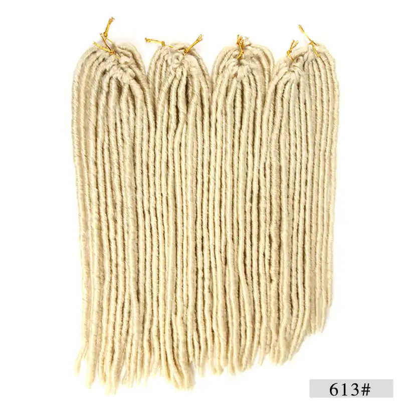 SOKU синтетические волосы Омбре Цвет Мягкие дреды 18-26 дюймов Faux locs плетение волос для наращивания 24 пряди/1 шт - Цвет: #613