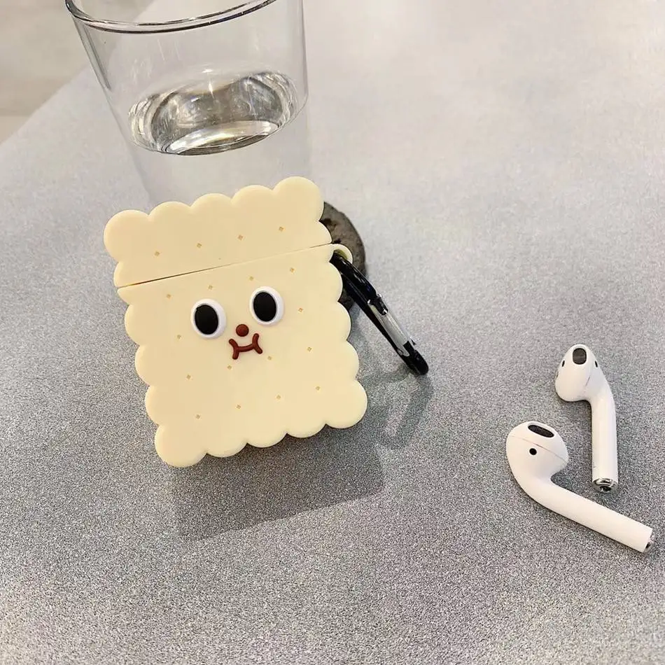 588B Чехол для наушников Airpods 2 Чехол Силиконовый Мультфильм Аниме Чехол для Apple Air Pods 1 чехол печенье аксессуары для наушников брелок - Цвет: 588B
