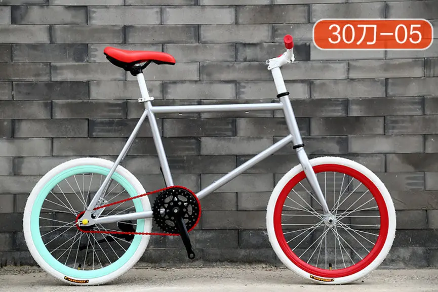 Бренд фиксированный велосипед 20 дюймов колеса 50 см Рама задняя педаль тормоза мини велосипед Спорт на открытом воздухе BMX Bicicleta - Цвет: 30mm Silver