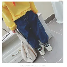 Men And Women Children Pants Thread Foot Mouth Jeans Bloomers 19 Spring Clothing New Style Childrenswear 3-8-Year-Old