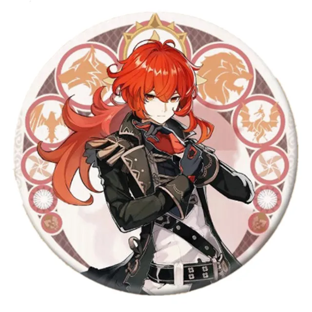 Free Shipping 58mm Online Game Genshin Impact Brooch Pin Cosplay Badge Accessories For Clothes Backpack Decoration gift 25