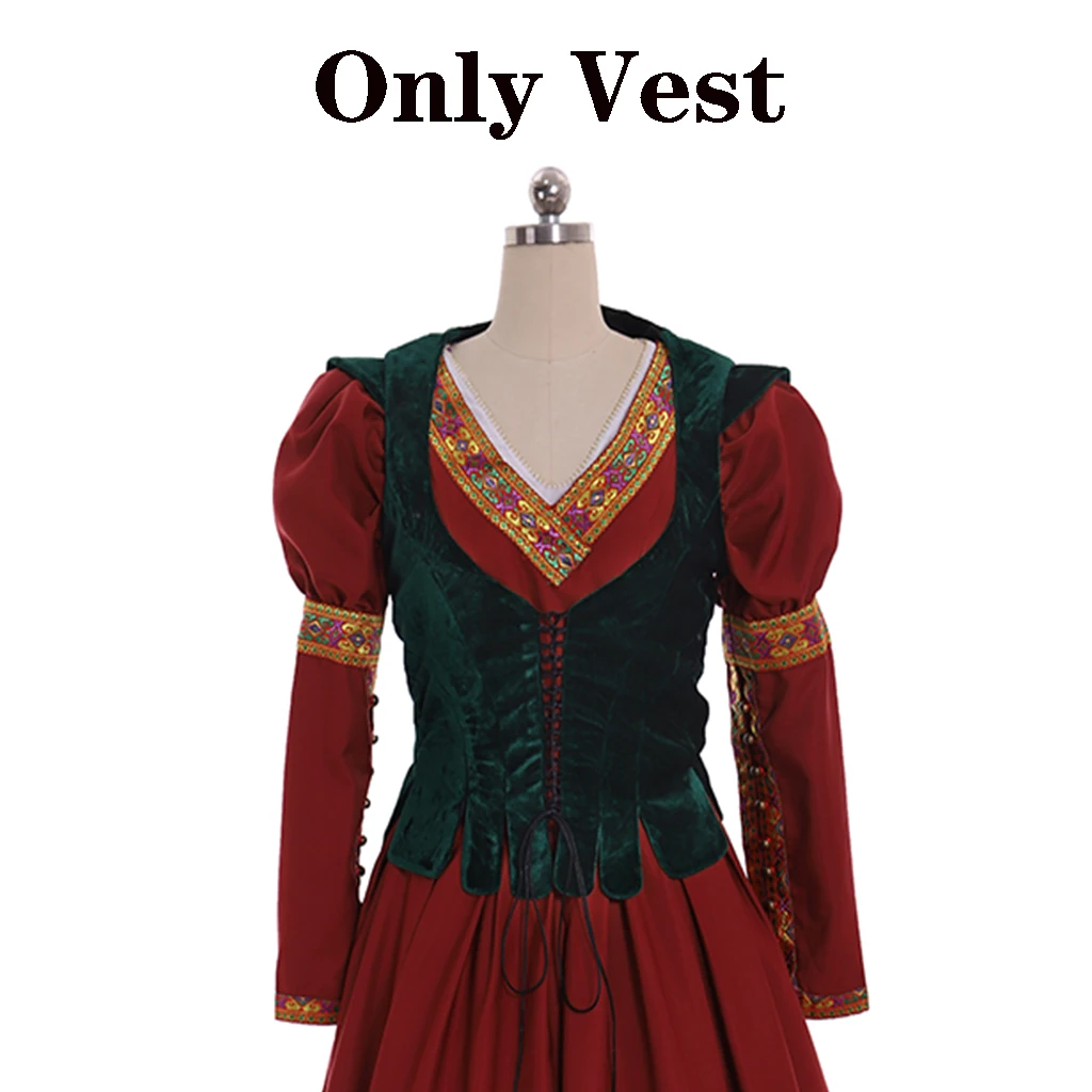 Cosplaydiy Custom Made Vintage Women Velvet Corset Medieval Princess Belle Vest Tudor Queen Forest Outfit Vest L320