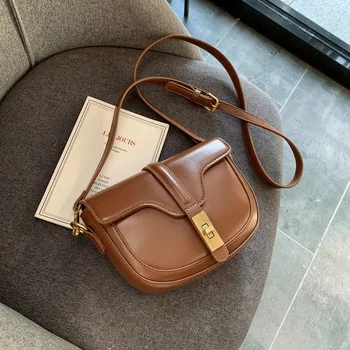 

2020 new bag female bag tide wild ins shoulder bag retro fashion messenger bag saddle bag luxury handbags women bags designer