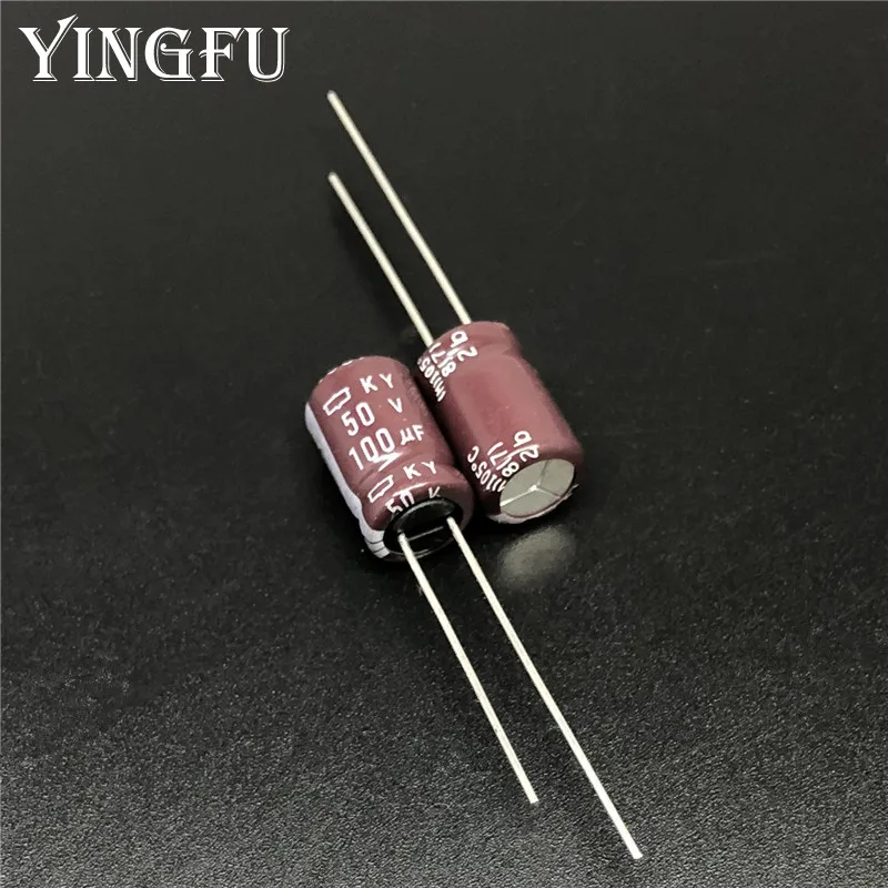 10pcs 100uF 50V NCC KY Series 8x11.5mm Low ESR 50V100uF Aluminum