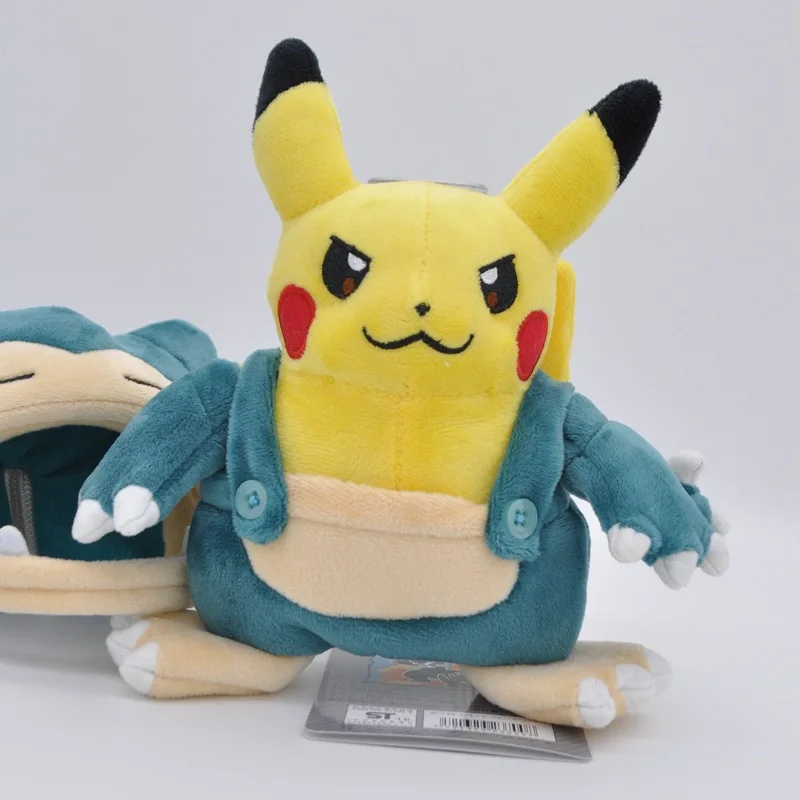 Takara Tomy Pokemon Snorlax Coslay Pikachu Plush Doll Toy for Children Birthday Christmas Gifts