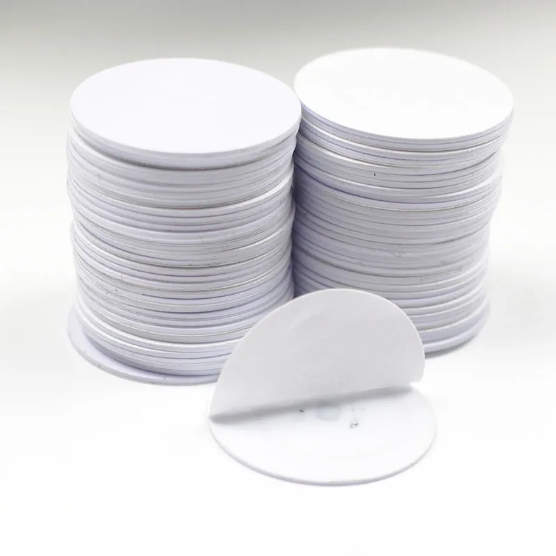 125khz RFID EM4305 T5577 Adhesive Sticker Coin Card Rewritable Copy Clone Card Diameter 25mm|Access Control Cards| - AliExpress