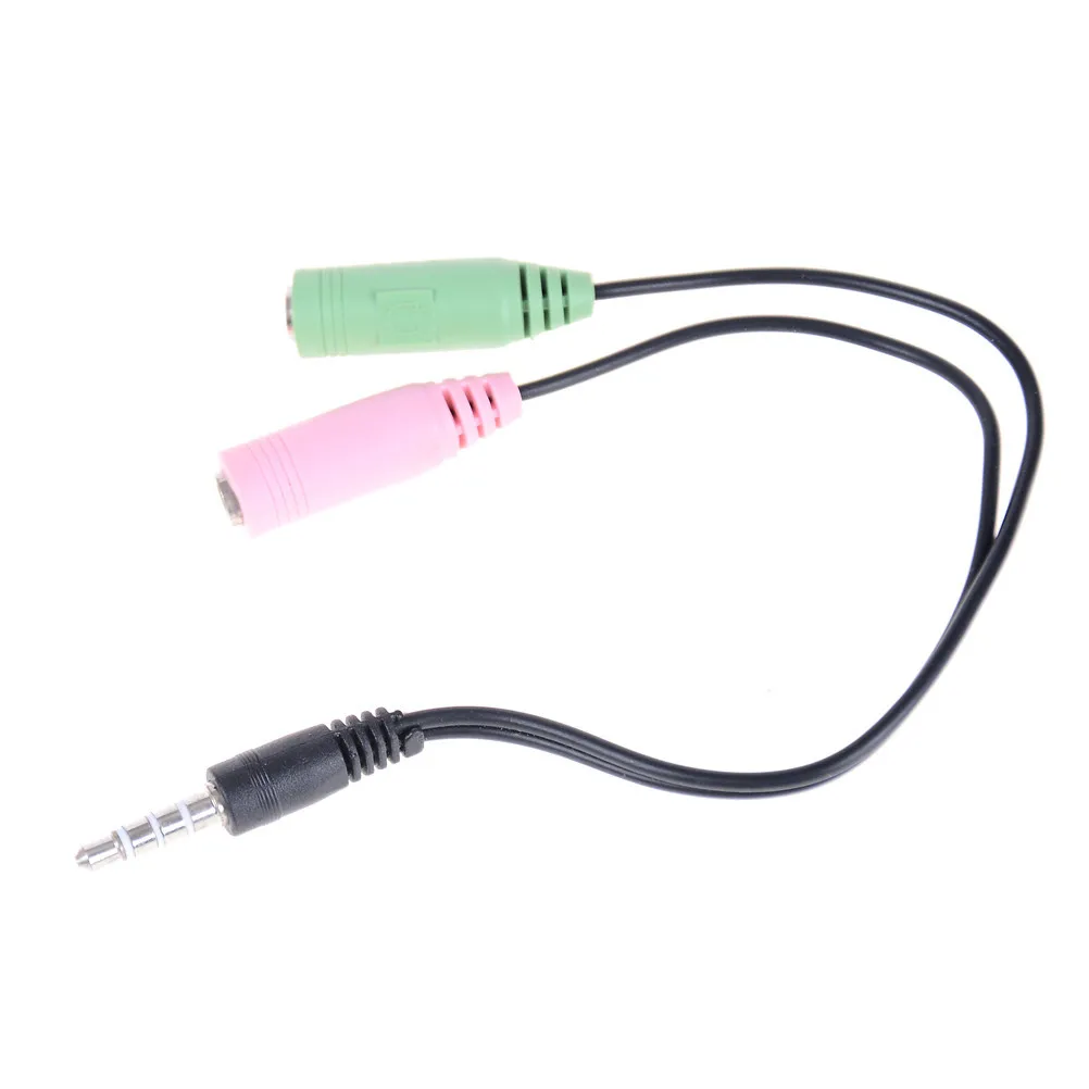 

1PCS 2 In 1 Splitter 3.5mm Audio Earphone Headset To 2 Female Jack Headphone Audio Converter