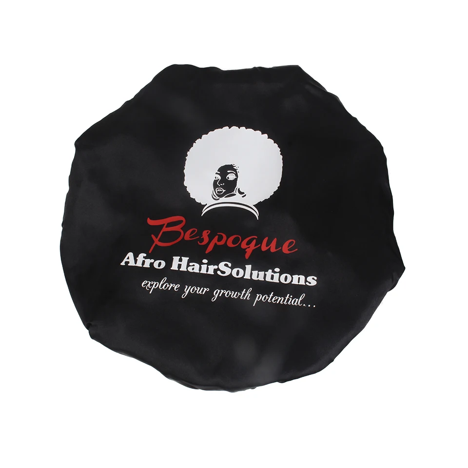 Индивидуальный логотип печать 2 слоя девственницы человеческих волос атласная шапка для сна частная марка напечатанный Чепчик для сна капот