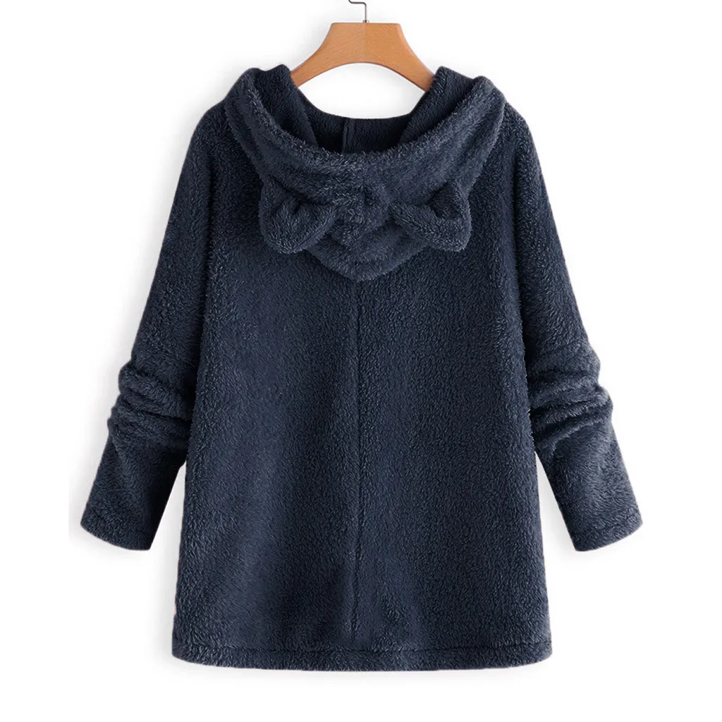 Ropa mujer bluza damsk толстовки для женщин размера плюс с принтом вышивка плюш больше размера d толстовка с капюшоном с воротником и длинными рукавами Женская толстовка