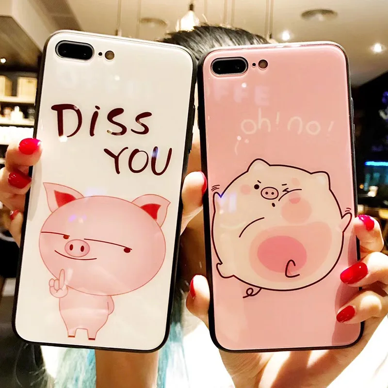 Чехол для iPhone 11 Pro Max XS Max XR XS i8 i8 Plus i6 i6 Plus Diss You Розовый противоударный защитный чехол для iPhone 7 Plus