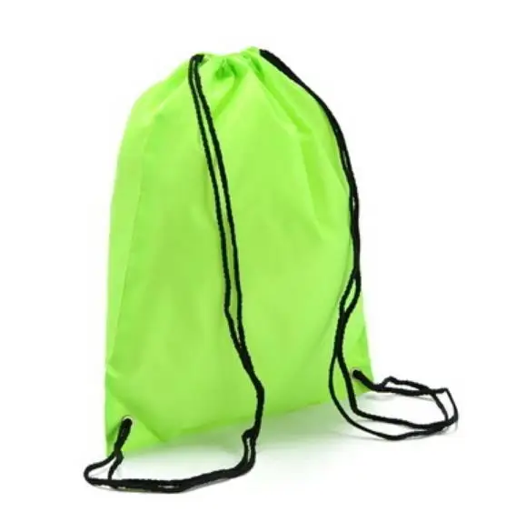 Travel Home Solid Color String Drawstring Storage Bag Backpack Cinch Sack Tote Bag