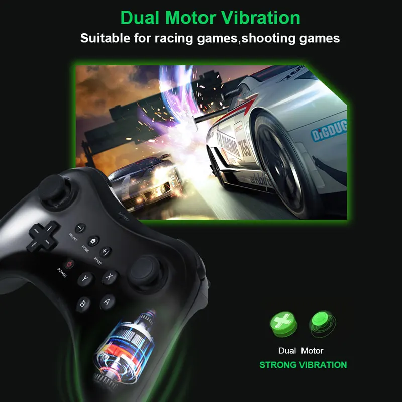 Best For Nintend For Wii U Pro Controller USB Classic Dual Analog Bluetooth Wireless Remote Controle For WiiU Pro U Gamepad