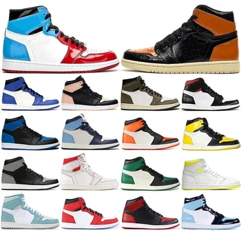 

Original 1 High OG Bred Toe Chicago Banned Fearless Royal Basketball Shoes Men 1s Shattered Backboard Shadow Obsidian Sneakers