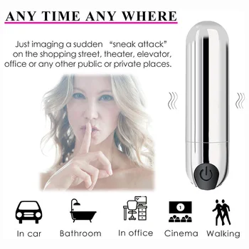 USB Charge Powerful Mini Bullet Vibrator 10 Speeds G-spot Nipple Clitoris Stimulator Orgasm Anal Dildo Adult Sex Toys For Women 6