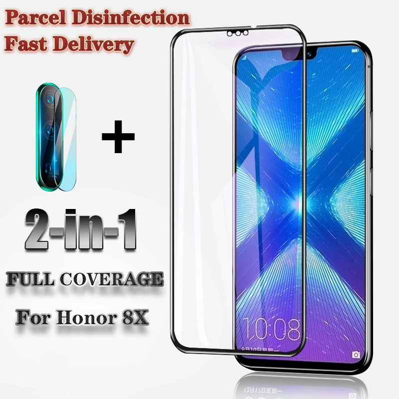 Закаленное стекло для Huawei Honor 8X полноэкранный защитный чехол ультратонкая 8 X