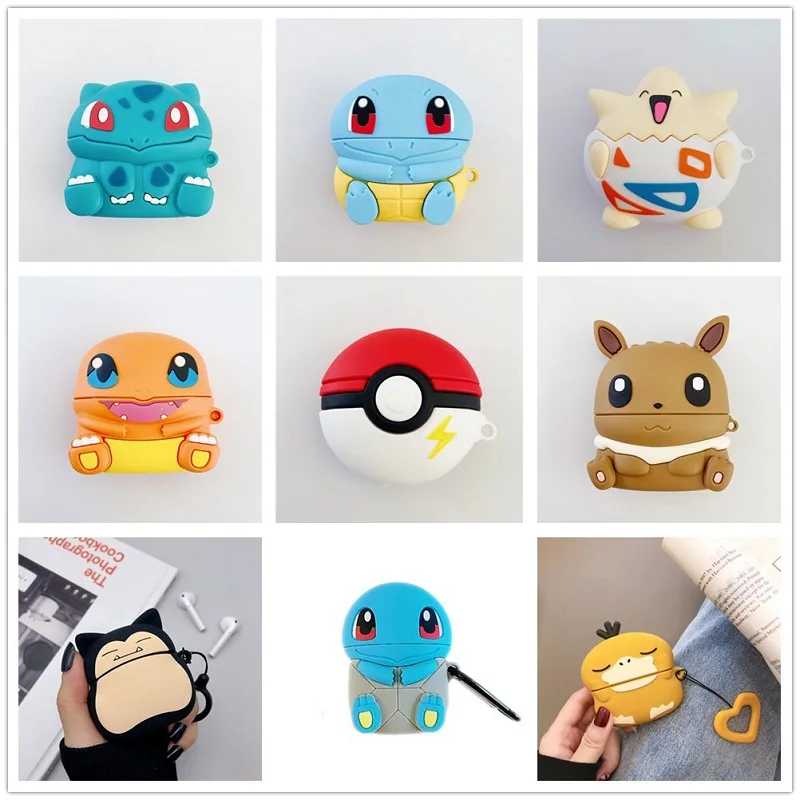 

Cute 3D cartoon leather case, Airpods 1/2 generation protective case Airpod pro charging case with keychain