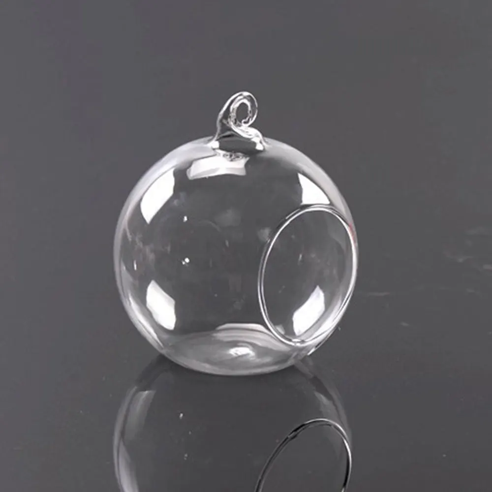 Круглый Подсвечник-светильник 6 см, стеклянный шар для самостоятельной сборки, Прозрачный декор для растений, чайный светильник, держатель для свадьбы