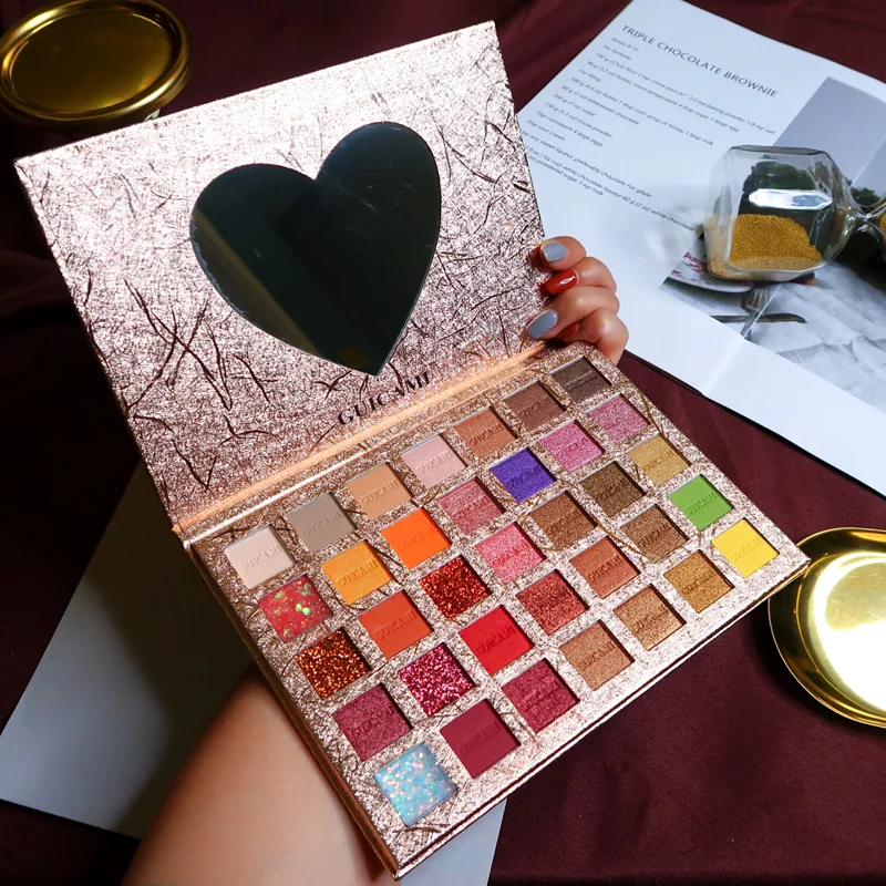 

35 Color Glitter Eyeshadow Pallete Shimmer Matte Eye Shadow Palette Metallic Shiny Diamond Pigmented Makeup Palette Cosmetic