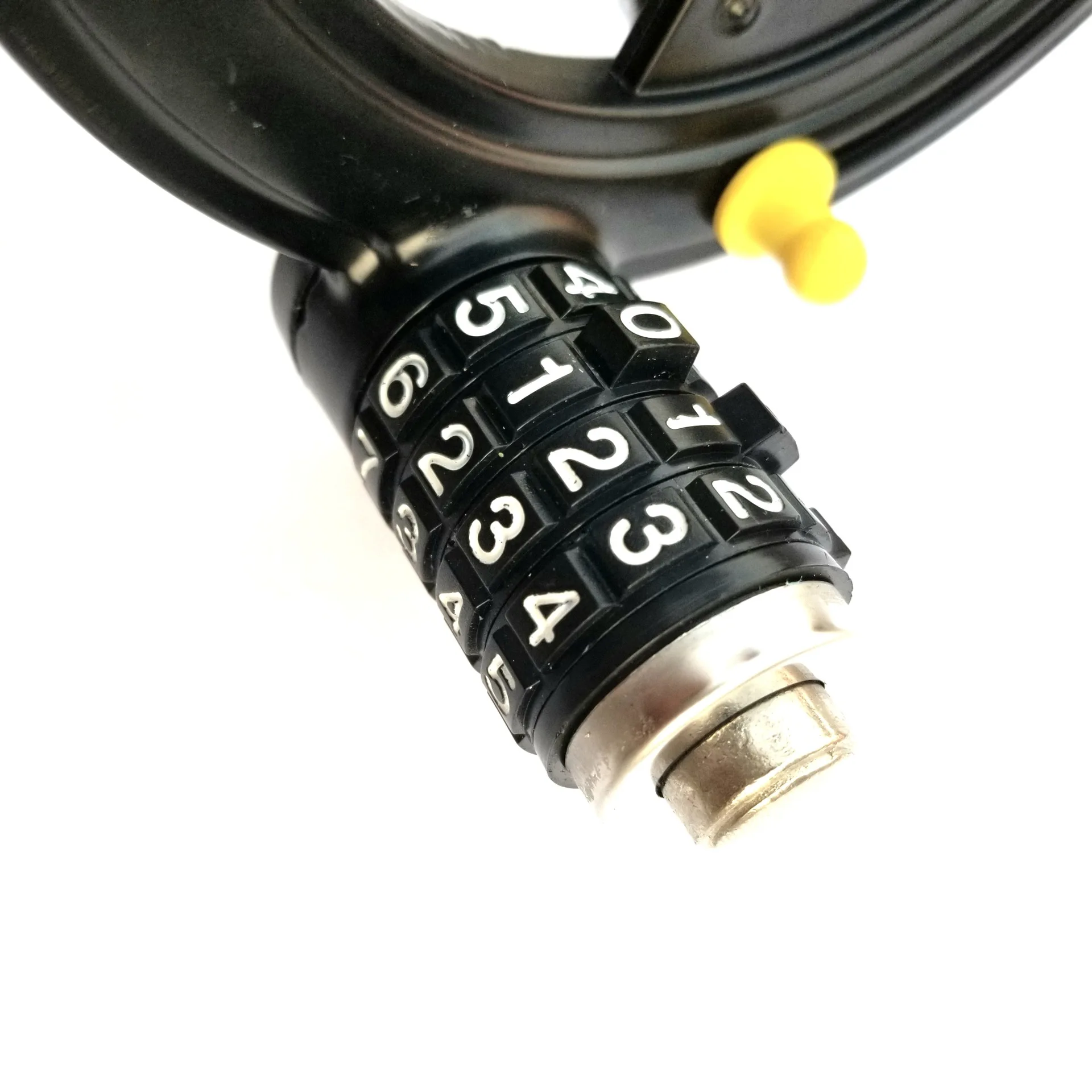 

Bicycle Black And White with Pattern Password Lock Large Size Lock Horseshoe Fixed Claws Lock Bike Combination Lock Riding Suppl