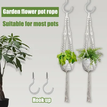 

100% Handmade Macrame Plant Hanger Plant Holder Flower /pot Hanger For Wall Decoration Garden Flower Pots Rope Z2