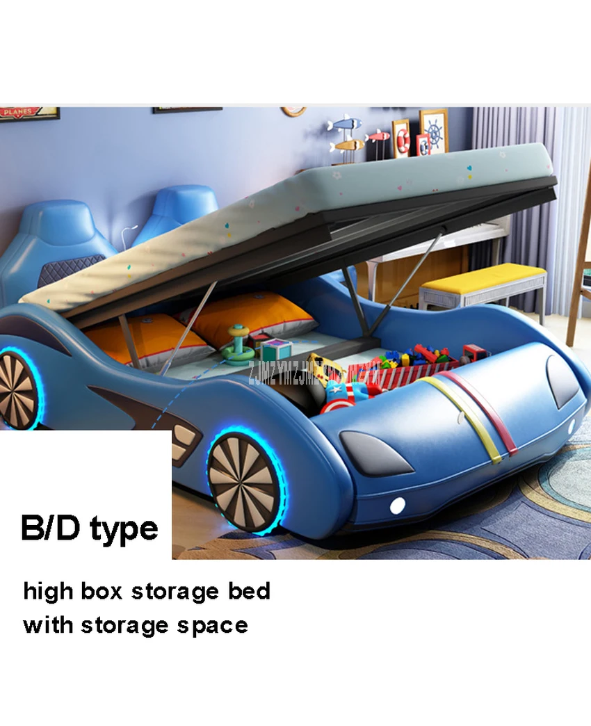 1,2 м/1,5 м/1,8 м дизайн автомобиля детская кровать с матрасом верхний слой из натуральной кожи кровать Детская домашняя спальня мебель для детей подарок