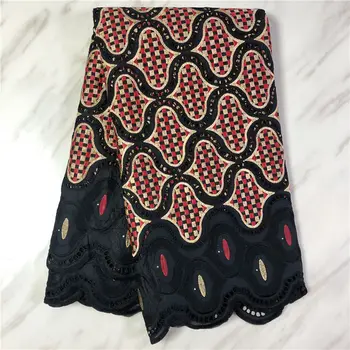 

2020 African Cotton Swiss Voile Lace Fabric High Quality Swiss Voile Lace In Switzerland Lace Fabric with Stones PL1022