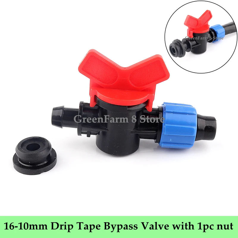Drip Tape Valve Micro Irrigation System Connector 2~50pcs 1/2" Female/Male Thread 16mm for Greenhouse Watering 16mm Tube Use drip irrigation system