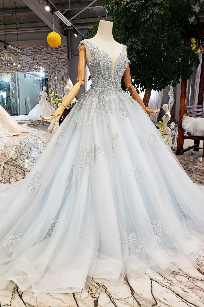 BacklakeGirls великолепное vestido novia сексуальное платье с v-образным вырезом без рукавов Принцесса Кристалы для свадебного платья свадебное платье Robe De Mariee