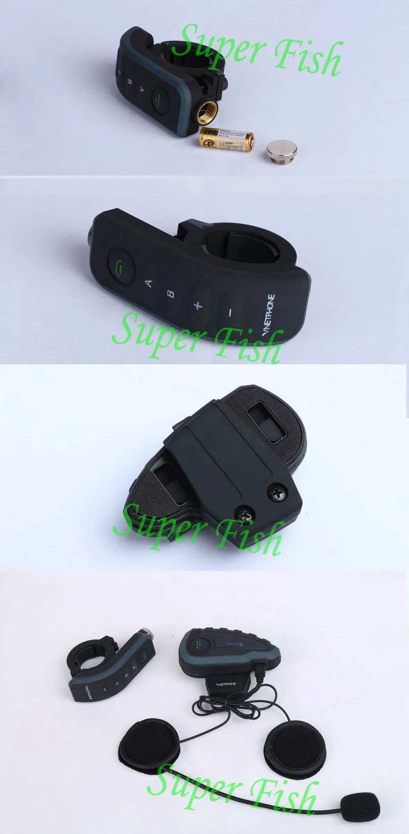 BT Intercom Motorcycle Helmet Interphone  6