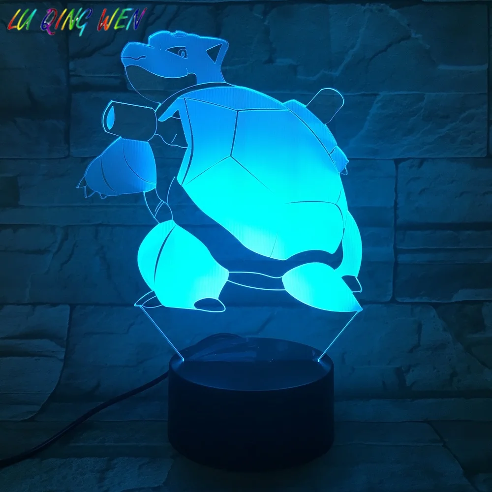 Фигурка Pokemon Go Blastoise, ночник, светильник, меняющий цвет, для кровати, атмосферный фестиваль, подарок, настольная лампа для спальни, Blastoise