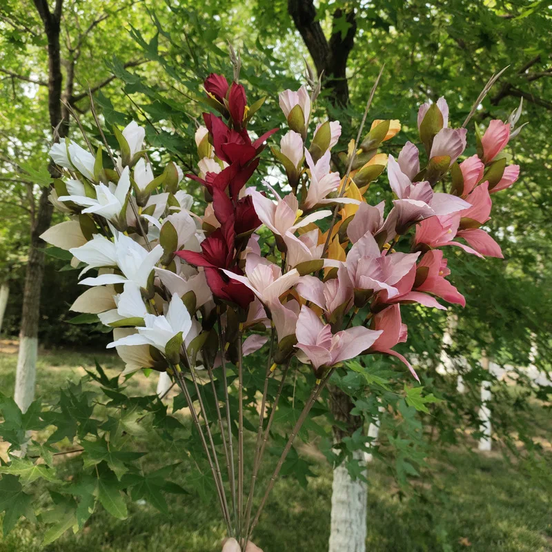 JAROWN Artificial Flower Gladiolus Orchid Flower Silk Single Flowers Branch Wedding Home Hotel Decor DIY Flower Arrangement Materials (3)
