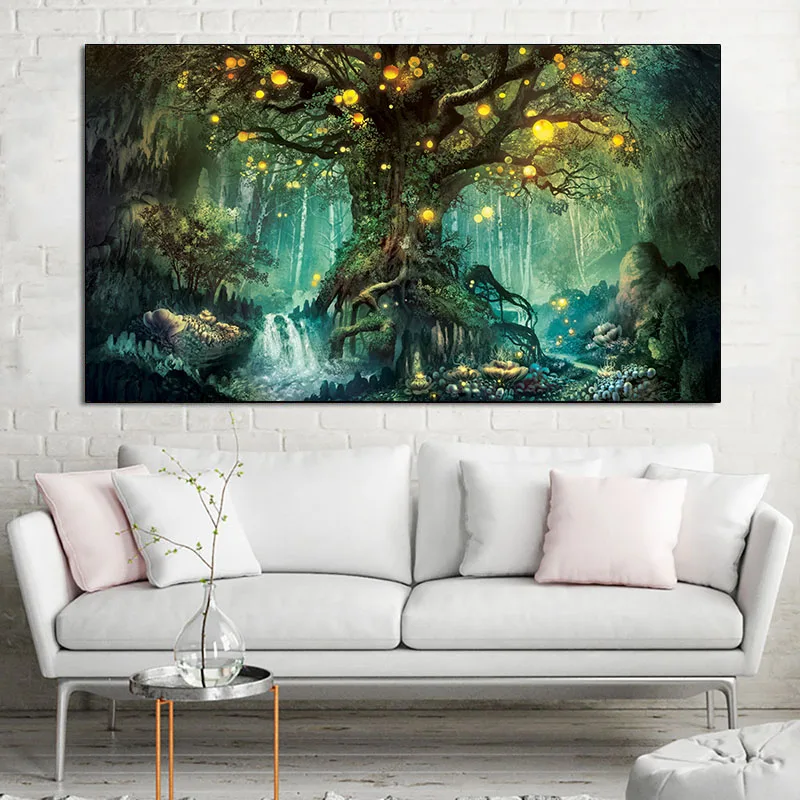 Magical Landscapes Posters | Forest Painting Wall Art | Paintings ...