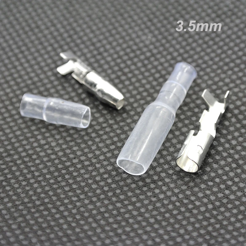 200pcs/50 세트 자동차 자동 오토바이 총알 터미널 4mm 3.5mm 남성 & 여성 와이어 총알 압착 커넥터 터미널