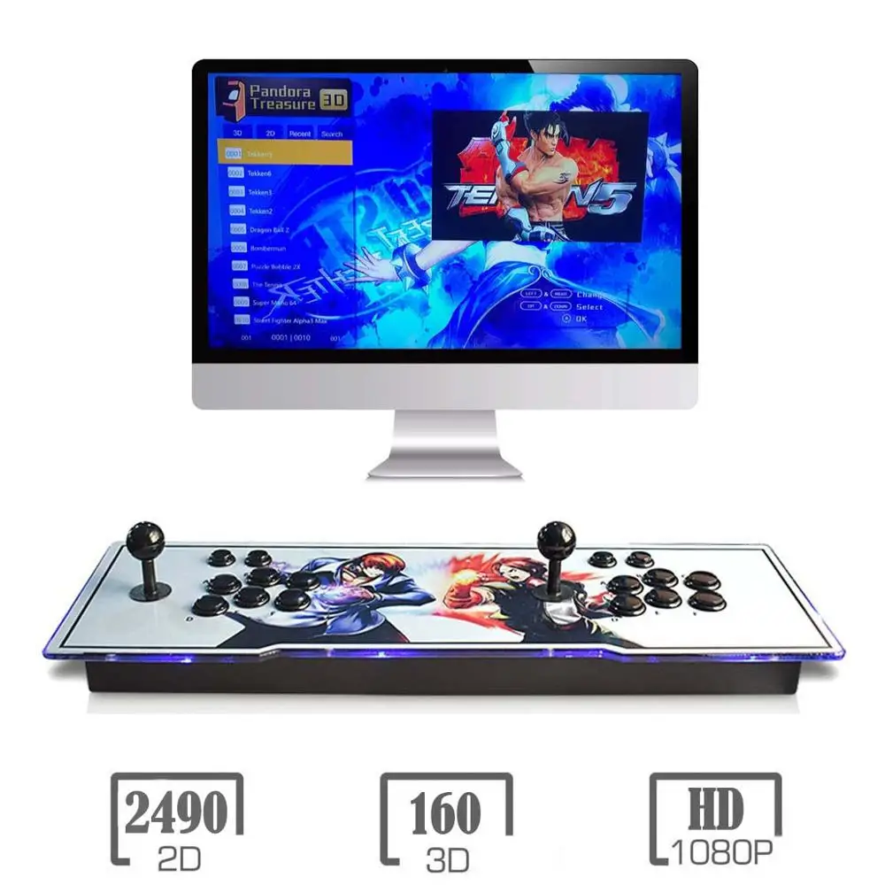 3D Pandora игровой автомат | 2200 HD игры | 1280x720P | 2 игрока управления играми | добавить больше игр | Любимый список | Поддержка 4 игроков - Цвет: KOF