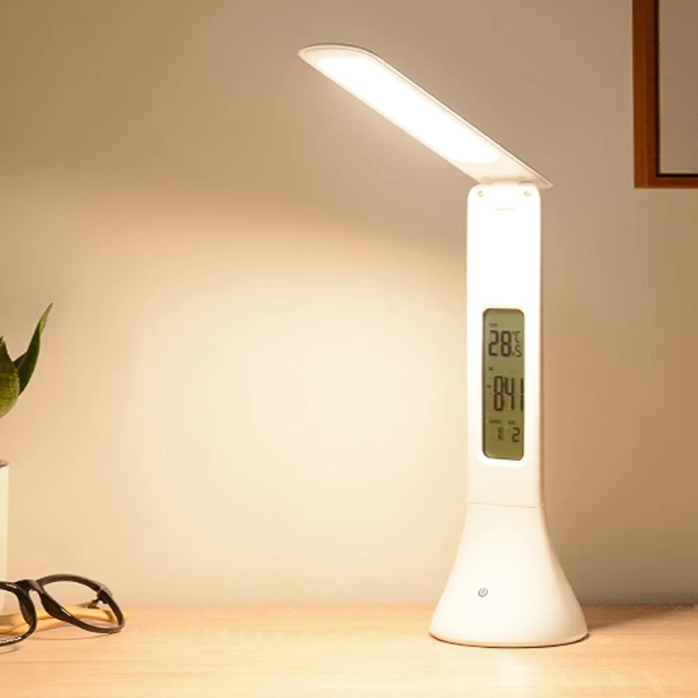 desk lamp with digital clock