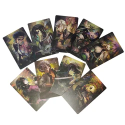 Carte postale de dessin animé Demon Slayer, Kimetsu No Yaiba Kamado Tanjirou, autocollant cadeau Artbook, accessoires de Cosplay, ensemble de cadeaux, 9 pièces 
