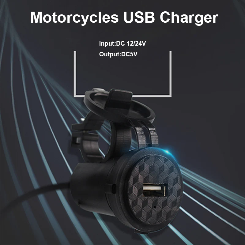 12 V/24 V мотоциклов USB зарядное устройство 5V Выход usb руль для смартфона