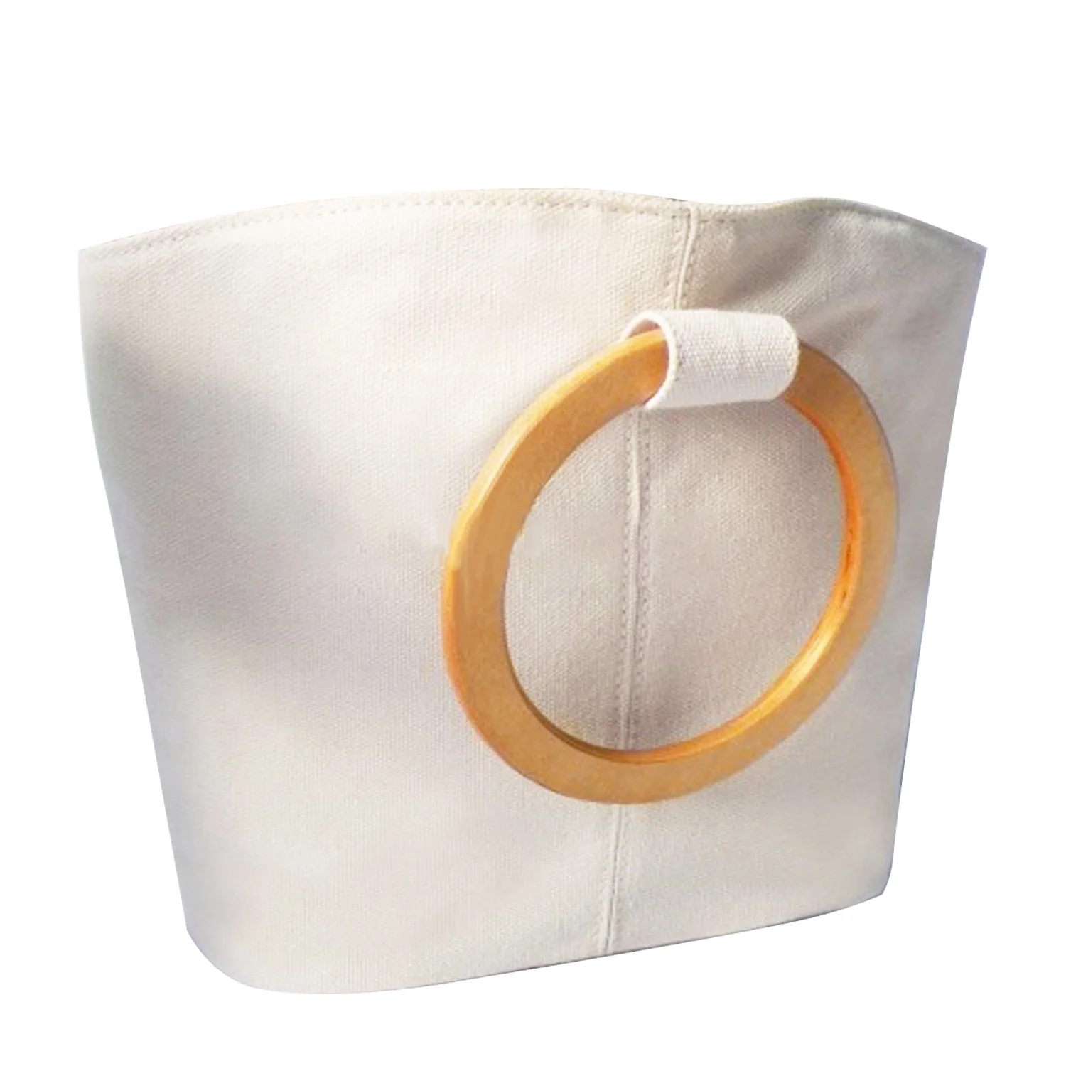 Деревянный Портативный Одноцветный холщовый мешок Сказочный Стиль Кольцо хозяйственная сумка