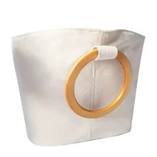 Деревянный Портативный Одноцветный холщовый мешок Сказочный Стиль Кольцо хозяйственная сумка