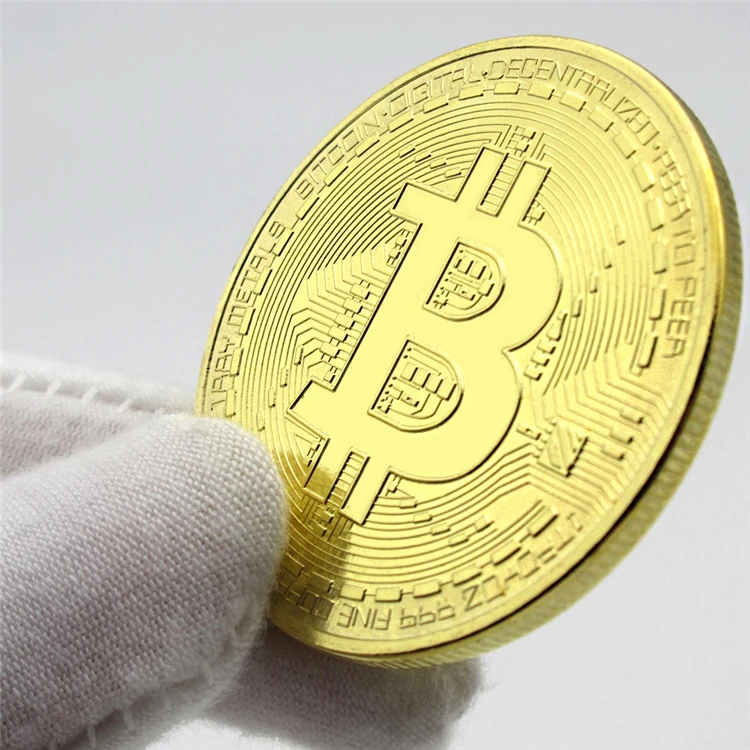 

Gold Plated Bitcoin Coin Collectible Gift Casascius Bit Coin BTC Coin Art Collection Physical Gold Commemorative Coins