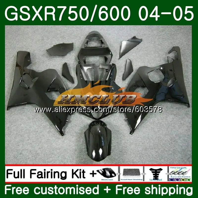 Средства ухода за кожей для SUZUKI GSXR 750 K4 GSXR 600 GSX-R600 04 05 Лидер продаж Черный 5CL. 33 GSXR-600 GSX R750 GSXR600 04 GSXR750 2004 2005 обтекатель