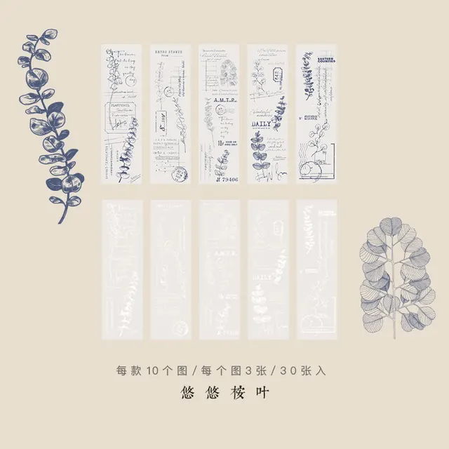 Dimi 30 Sheets Vintage Sulfuric Acid Paper Memo Pads for Scrapbooking Journal Decoration DIY Background Paperlaria Stationery D