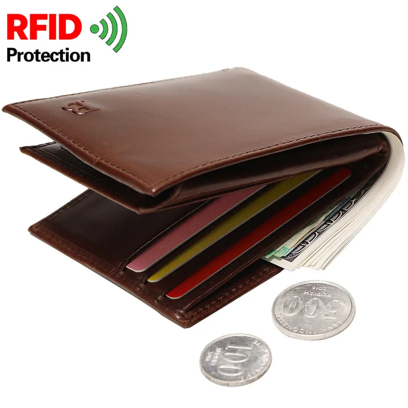 RFID кросс-граница скорость tong мужской кошелек Портмоне кошелек сумка верхний слой из воловьей кожи