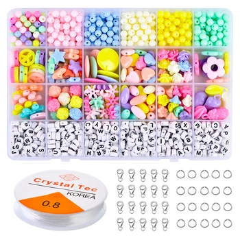 

450pcs 4x7mm Letter Beads Set Colorful Mix Oval Shape 26 Alphabet Charms DIY Beads Kit For Bracelet Necklace Jewelry Making