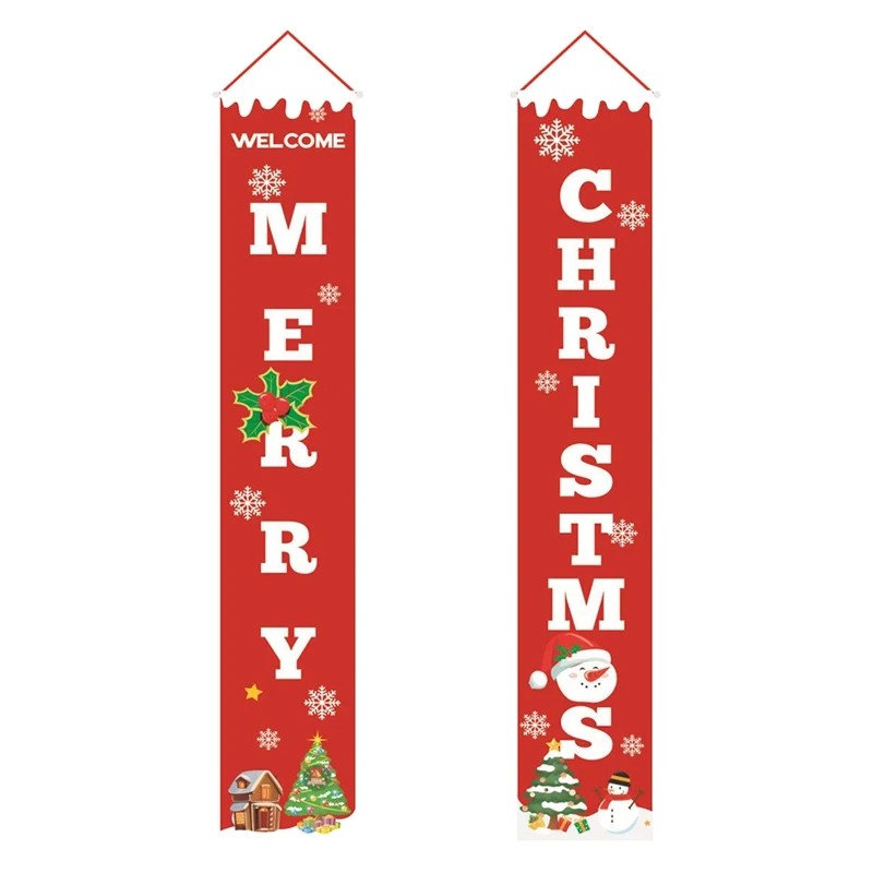 Счастливого Рождества баннер Рождество крыльцо камин настенные знаки флаг для рождественские украшения открытый Крытый