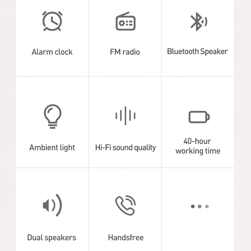 Xiaomi Baseus Будильник Bluetooth динамик беспроводной fm-радио портативный стерео HD Bluetooth 4,2 музыкальный плеер беспроводной динамик