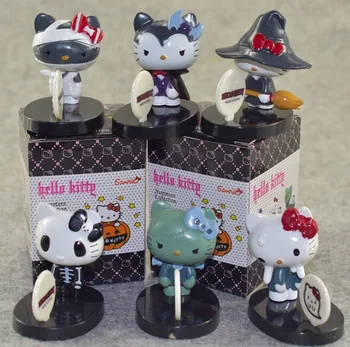 

6pcs/set 4.5cm new Cartoon Kawaii halloween theme party Dolls Anime Action Figure girls halloween Gifts
