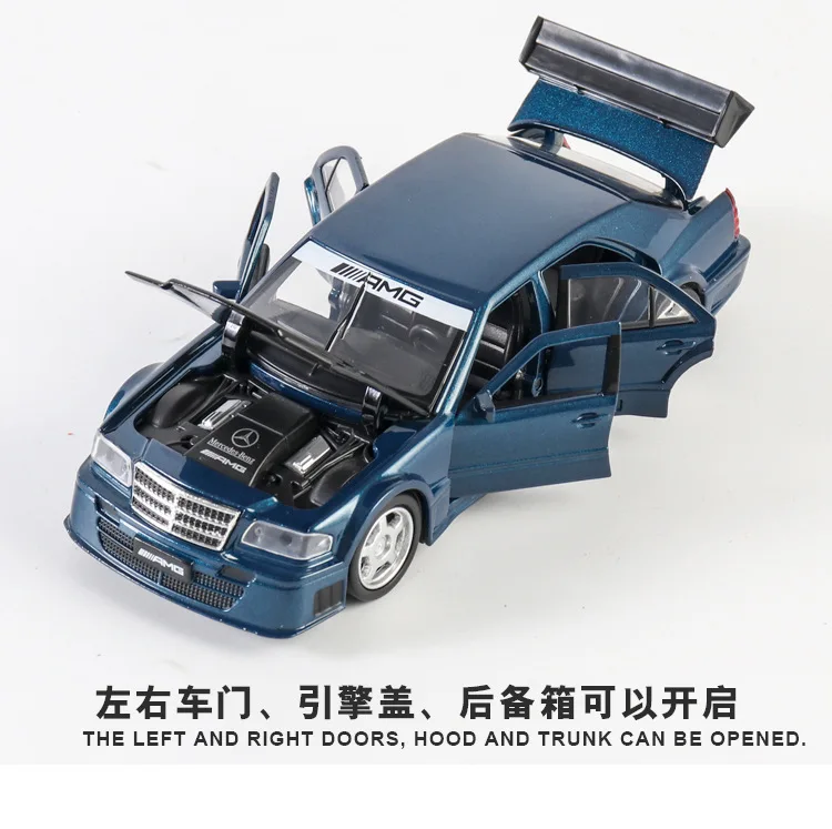 1/32 дизайн головы тигра, C-CLASS модели гоночных автомобилей, игрушечный сплав DTM, шесть дверей, открытый звуковой светильник, металлический литье, литые под давлением игрушки